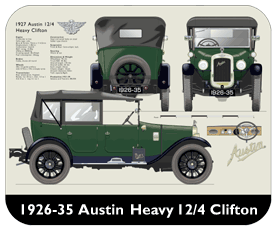Austin Heavy 12/4 Clifton 1926-35 Place Mat, Small